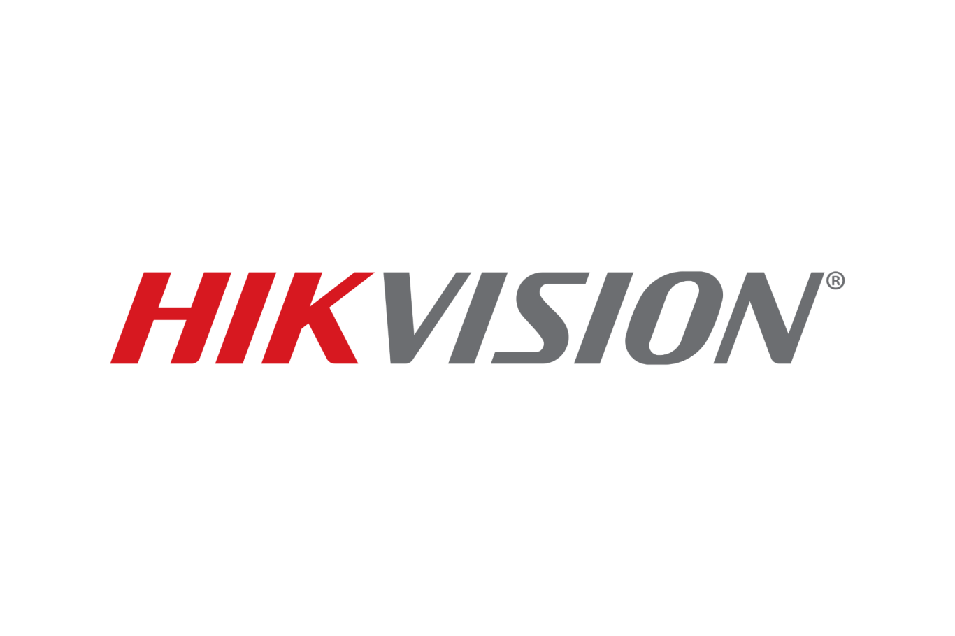 Hikvision logo featuring red and grey stylised text.