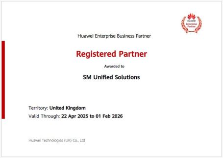 Certificate of registration for "MWR Unified Solutions" as a partner in the UK.