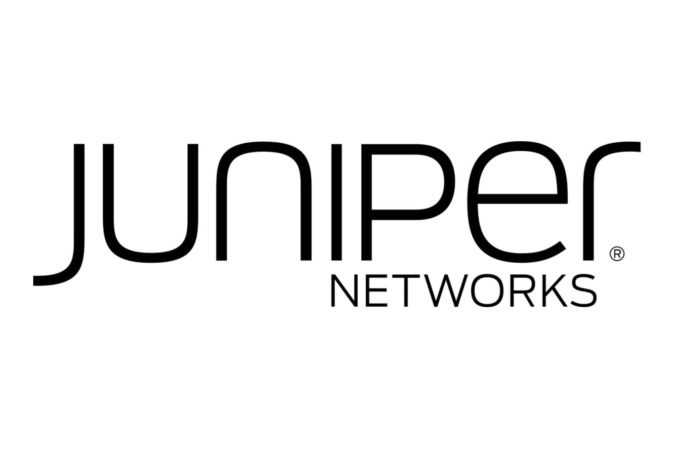 Juniper Networks logo in a modern, minimalist design with black text.