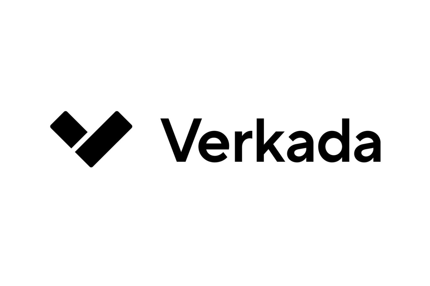 Verkada logo featuring a stylised checkmark and the brand name in bold font.