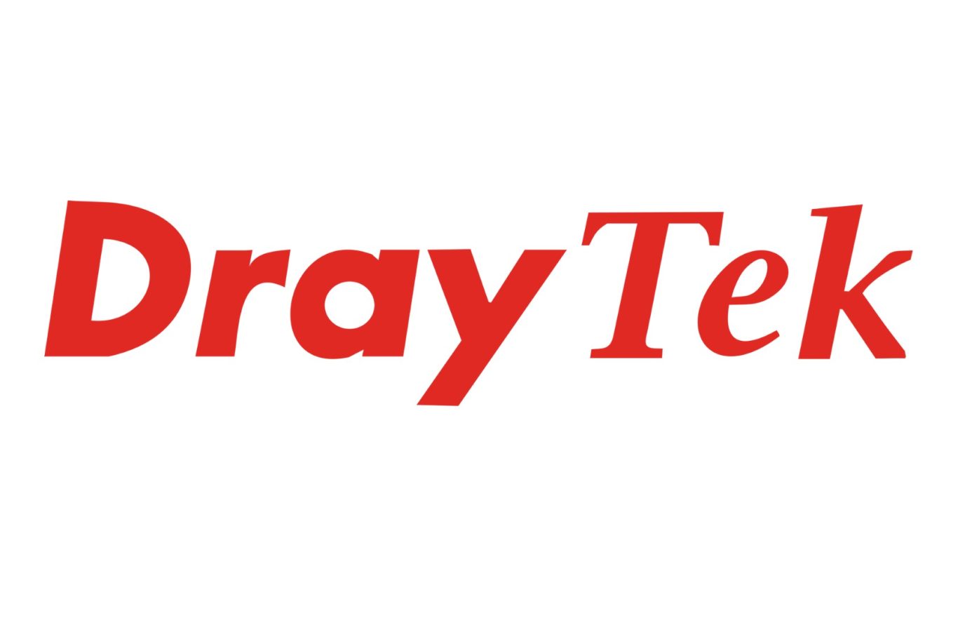 Logo of DrayTek in bold red letters on a white background.