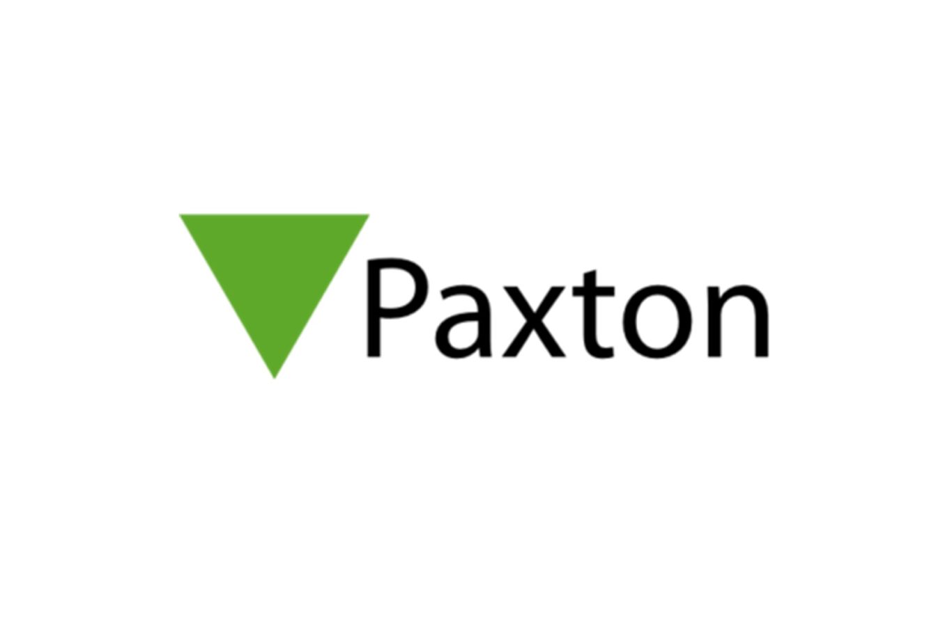 Paxton logo featuring a green triangle above the company name in black text.