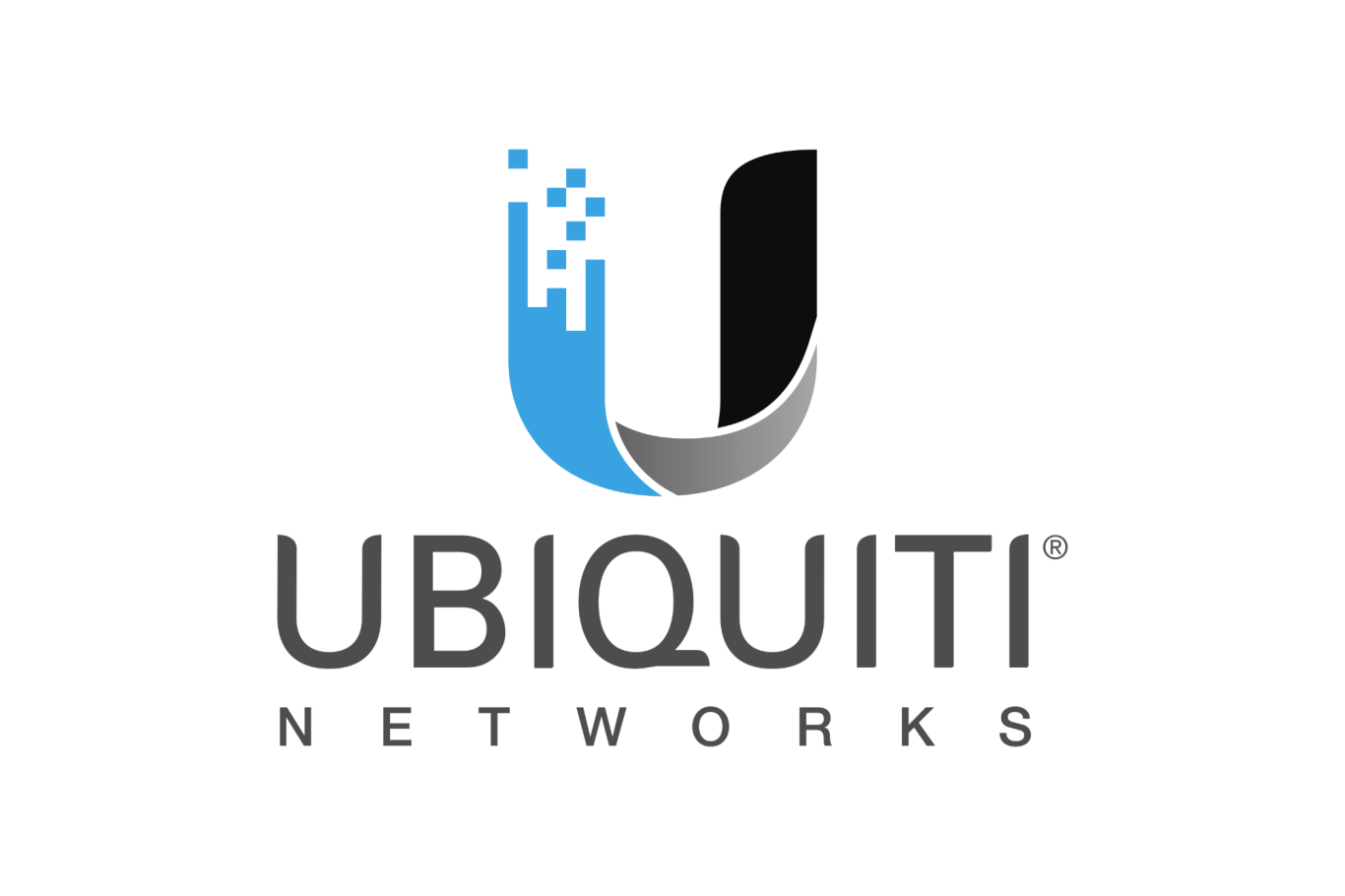 Ubiquiti Networks logo featuring a stylised 'U' in blue and black.